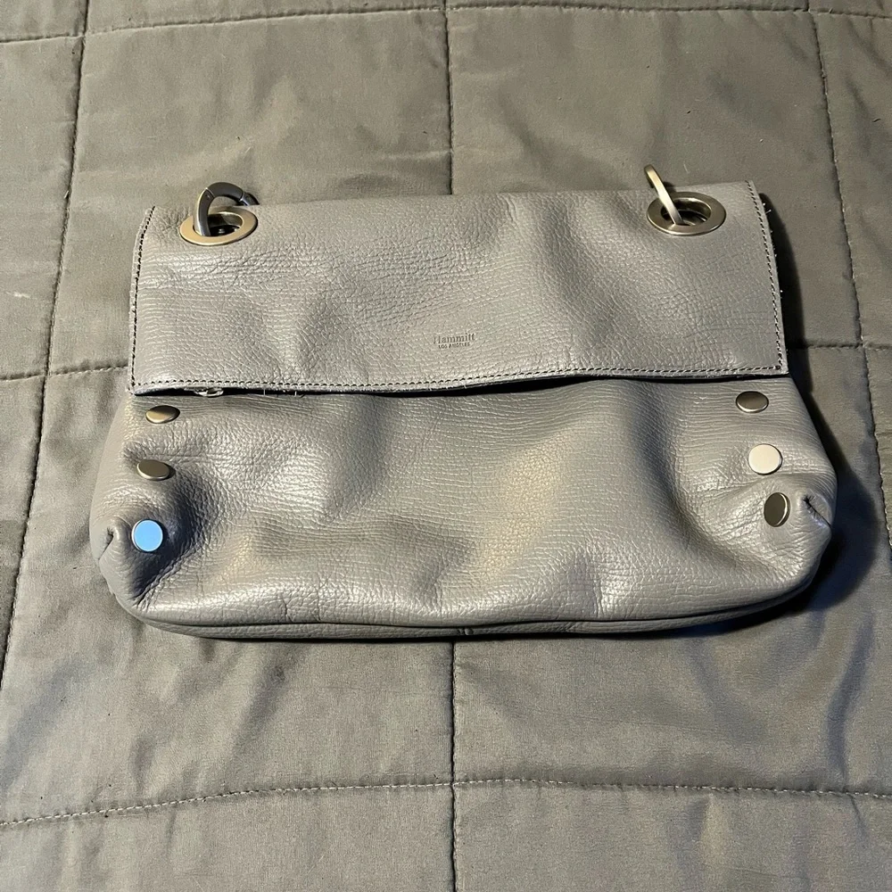 EUC Hammit VIP Meduim Montana reversible crossbody in Stingray Blue/Steel Grey - Picture 16 of 17